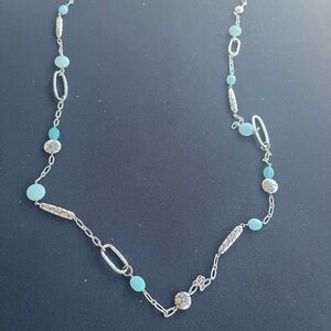 Brighton Silver and Aqua Necklace